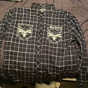 Rock revival long sleeve button up, 2XL and a great fit